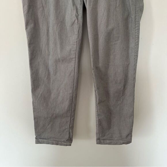 GAP Blue White Pinstripe Girlfriend Khaki Yarn Cotton Pants - Picture 11 of 11